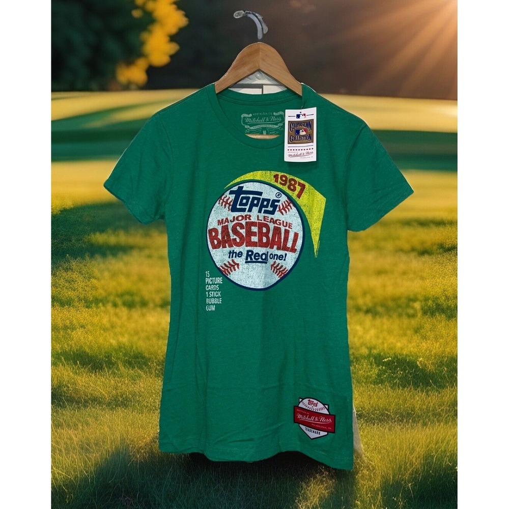 Mitchell & Ness Tee Shirt Women M 1987 Topps Baseball Wax Wrapper Collab‎